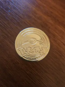 Pokemon TCG Collectible Coin - ZACIAN Metal Gold Coin Ultra Premium Collection - Image 2