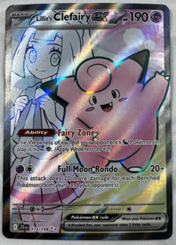 Pokemon TCG Lillie's Clefairy ex 173/159 Full Art - Journey Together NM - Image 1