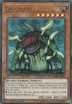 Yugioh! MP Gigaplant - DUOV-EN062 - Ultra Rare - 1st Edition Moderately Played, - Image 1