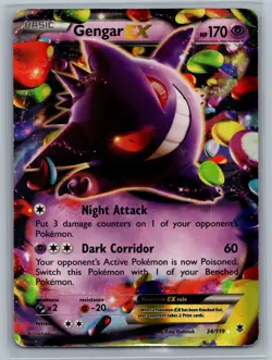 Pokemon TCG Gengar EX #34/119 XY - Phantom Forces - Image 1