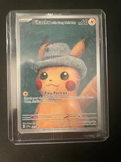 PIKACHU VAN GOGH WITH GREY FELT HAT SVP EN 085 PROMO POKEMON CARD-SEALED - Image 3