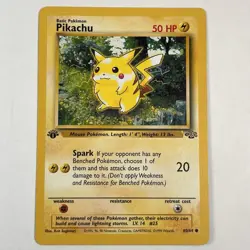 First Edition Pikachu 60/64 Jungle Set Vintage 1999 Pokemon Card TCG- NM - Image 1