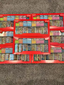 Pokemon: Prismatic Evolutions Costco 8 Mini-Tin Bundle w/ Promo Cards New Sealed - Image 1