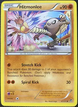 Hitmonlee 47/111 XY-Furious Fists Regular (See Photos) Pokemon Card - Image 1