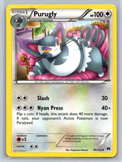 Purugly #94/122 XY - BREAKpoint Uncommon - Pokemon Cards E15 - Image 1