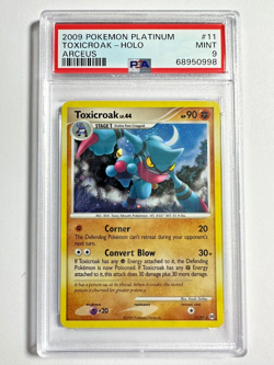 PSA 9 Mint Toxicroak Holo 2009 Pokemon Platinum Arceus #11 - Image 1