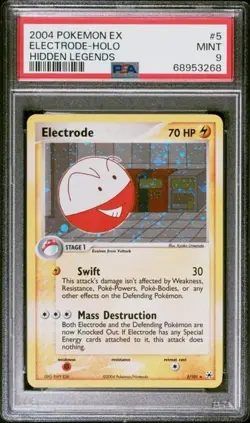 PSA 9 Mint Electrode Holo 2004 Pokemon EX Hidden Legends #5 - Image 1