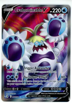 Pokemon TCG Crabominable V (Full Art) 248/264 Swsh08: Fusion Strike Ultra Rare - Image 1