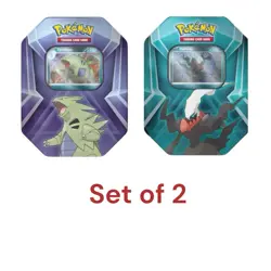 Pokemon Tyranitar Darkrai Triple Whammy Tin Set of 2 New Sealed. Free Quick Ship - Image 1