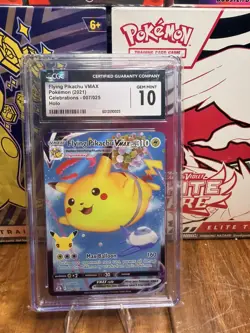 CGC 10 Flying Pikachu VMAX 007/025 Celebrations Pokemon 2021 Gem Mint Holo - Image 1