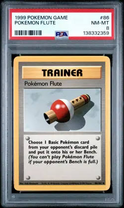 1999 POKEMON GAME #86 POKEMON FLUTE PSA 8 - Image 1