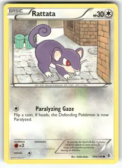 Rattata Boundaries Crossed Common Pokemon Moderately played - Image 1