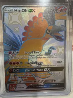 Pokemon Ho-Oh GX SV50 Hidden Fates Shiny Ultra Rare Full Art Holo - Image 1