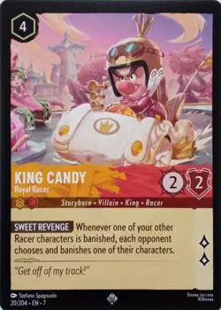 20/204 KING CANDY ROYAL RACER EN7 SUPER RARE DISNEY LORCANA CARD - Image 1
