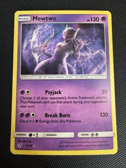 Mewtwo 12/18 Holo - Detective Pikachu - Pokemon Card - Image 1