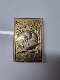 Pokemon Burger King 23K Gold Plated Pokemon Card 1999 Jigglypuff #39 - Image 1