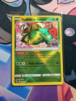 Radiant Venusaur 004/078 Pokemon GO 2022 SHINY Pokemon Card TCG NM - Image 1