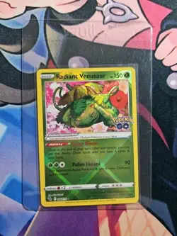 Radiant Venusaur 004/078 Pokemon GO 2022 SHINY Pokemon Card TCG NM - Image 3