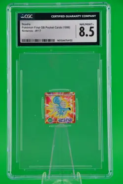 1998 Seadra #117 Pokemon GB Pocket Mini Card Japanese Nintendo CGC 8.5 - Image 1