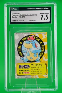 2000 Pokemon Mini Kids Card Croconaw Bandai #212 - Image 1