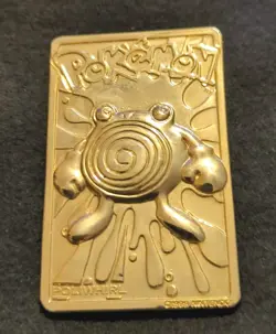 Pokemon 1999 23k Gold Plated Trading Card Burger King Promo #61 Poliwhirl - Image 1