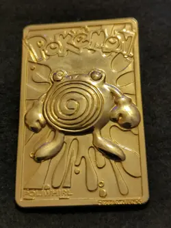 Pokemon 1999 23k Gold Plated Trading Card Burger King Promo #61 Poliwhirl - Image 4