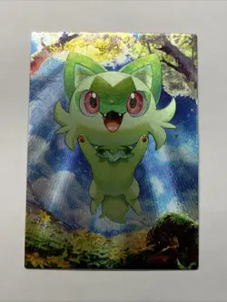 Sprigatito Lion Pokemon 906 Foil Holo Card Anime Rare Full Art Arcade Pokedex - Image 1