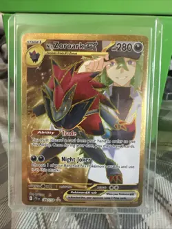 Pokemon TCG N's Zoroark EX 189/159 Gold Hyper Rare Journey Together - Image 1
