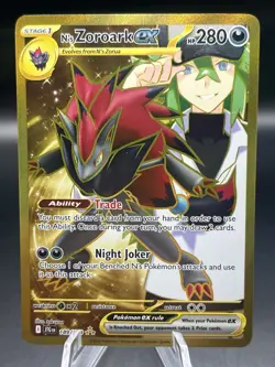 N’s Zoroark ex 189/159 Journey Together English ENG Pokemon Tcg Hyper Rare Gold - Image 1