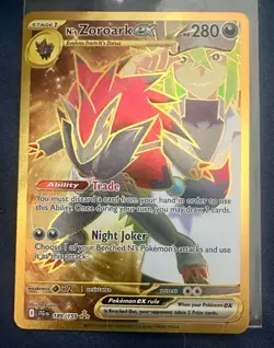 N's Zoroark Ex - 189/159 - Gold Hyper Rare - Journey Together - Pokemon TCG - Image 1