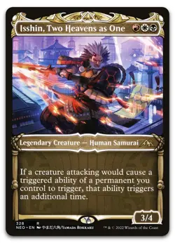 Isshin, Two Heavens as One (Showcase) #328 NM Kamigawa Neon Dynasty Magic MTG - Image 1