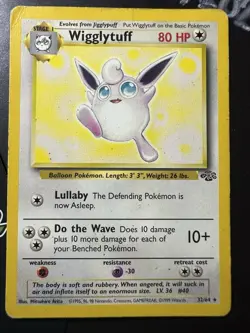 Wigglytuff 32/64, Jungle Set, Pokemon TCG, WOTC, Vintage 1999, Non Holo Rare, MP - Image 1