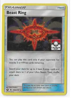 Beast Ring 102a/131 League Promo Rare Alternate Forbidden Light Pokemon TCG NM - Image 1