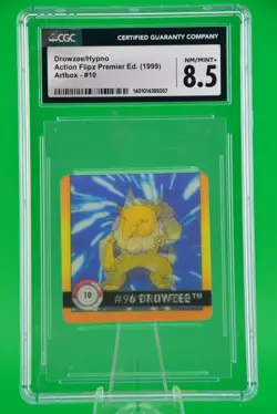 Drowzee/Hypno #10 - 1999 Pokemon Action Flipz Premier Ed. Artbox CGC 8.5 - Image 1