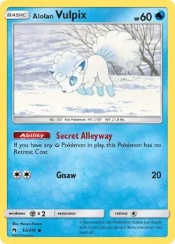 Alolan Vulpix #53/214 (Lost Thunder) Pokemon SM8 LP *2018* - Image 3