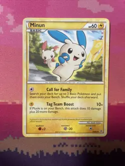 Pokemon Card Minun Unleashed Uncommon 34/95 Near Mint - Image 1