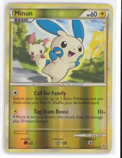 2010 Pokemon 34/95 Minun Non Holo Unleashed English NM 0321#75 - Image 1