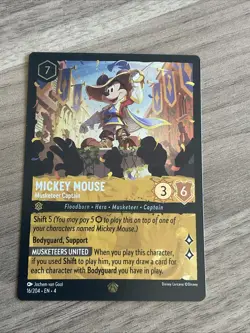 Lorcana - Mickey Mouse - Musketeer Captain 16/204 Ursula's Return Cold Foil - Image 1