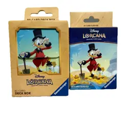 Disney Lorcana *COMBO* SCROOGE MCDUCK 65-Ct Card Sleeves + Deck Box *NEW SEALED* - Image 1