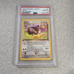 1ST EDITION 1999 POKEMON JUNGLE - EEVEE 51/64- PSA 10 GEM MINT - Image 1