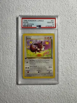 1999 Pokemon Jungle 1st Edition Eevee 51/64 PSA 10 GEM MINT - Image 1