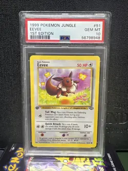 Pokemon TCG Eevee 51/64 Jungle 1st Edition PSA 10 Gem Mint 1999 💎 - Image 1