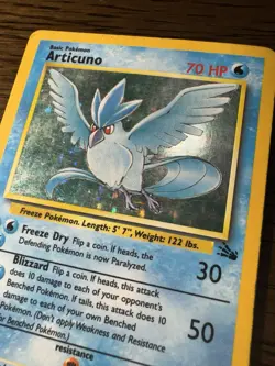 Articuno 2/62 Holo Rare Pokemon TCG Fossil WOTC HP - Image 2