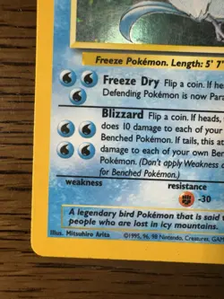 Articuno 2/62 Holo Rare Pokemon TCG Fossil WOTC HP - Image 5