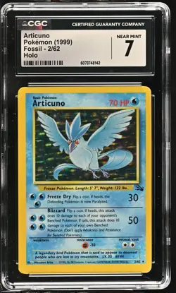 ARTICUNO Fossil Holo Rare #2 CGC 7 Vintage Pokemon [Nostalgium] - Image 1