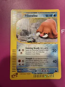 Piloswine H22/H32 Skyridge Holo Rare Pokemon Card 2003 w/ SWIRL🌀Light/Mod Play - Image 1
