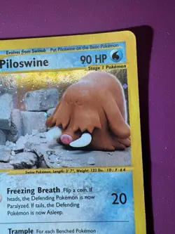 Piloswine H22/H32 Skyridge Holo Rare Pokemon Card 2003 w/ SWIRL🌀Light/Mod Play - Image 3
