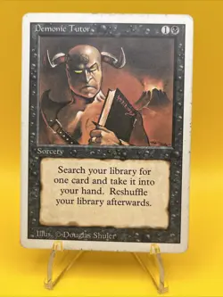Demonic Tutor (Revised - 3ED) Vintage MTG - Light Play - Listing #3 - Image 1