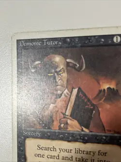 Demonic Tutor (Revised - 3ED) Vintage MTG - Light Play - Listing #3 - Image 3