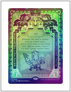 1x Field of the Dead, 0006, Foil, Secret Lair Encyclopedia, Magic MTG NM - Image 1